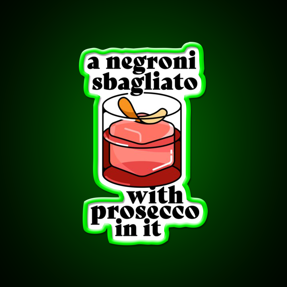 A Negroni Sbagliato Prosecco In It Cocktail Bar Decor Led Neon Sign Rgb Color - LED neon sign view 8