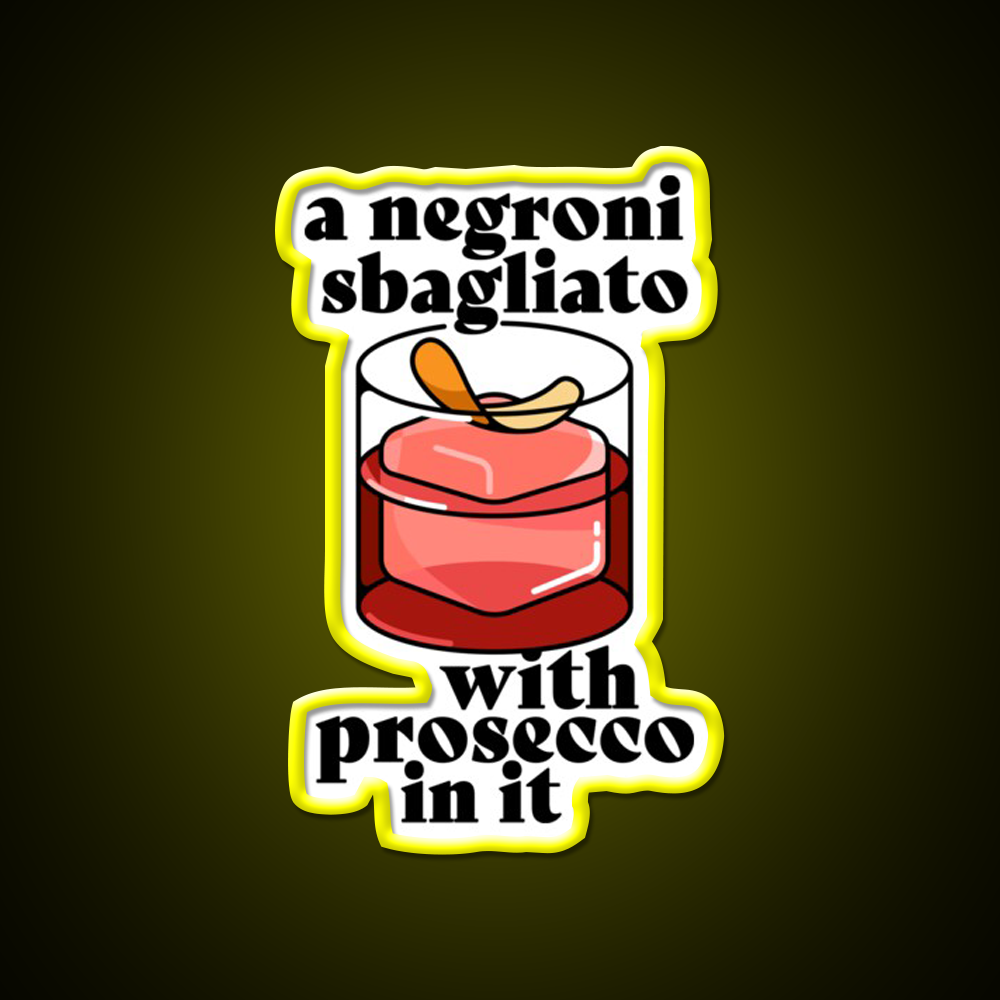 A Negroni Sbagliato Prosecco In It Cocktail Bar Decor Led Neon Sign Rgb Color - LED neon sign view 7