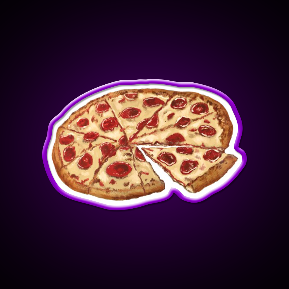 A Pepperoni Cheese Pizza Fast Food Led Neon Sign For Burger Place Rgb Color