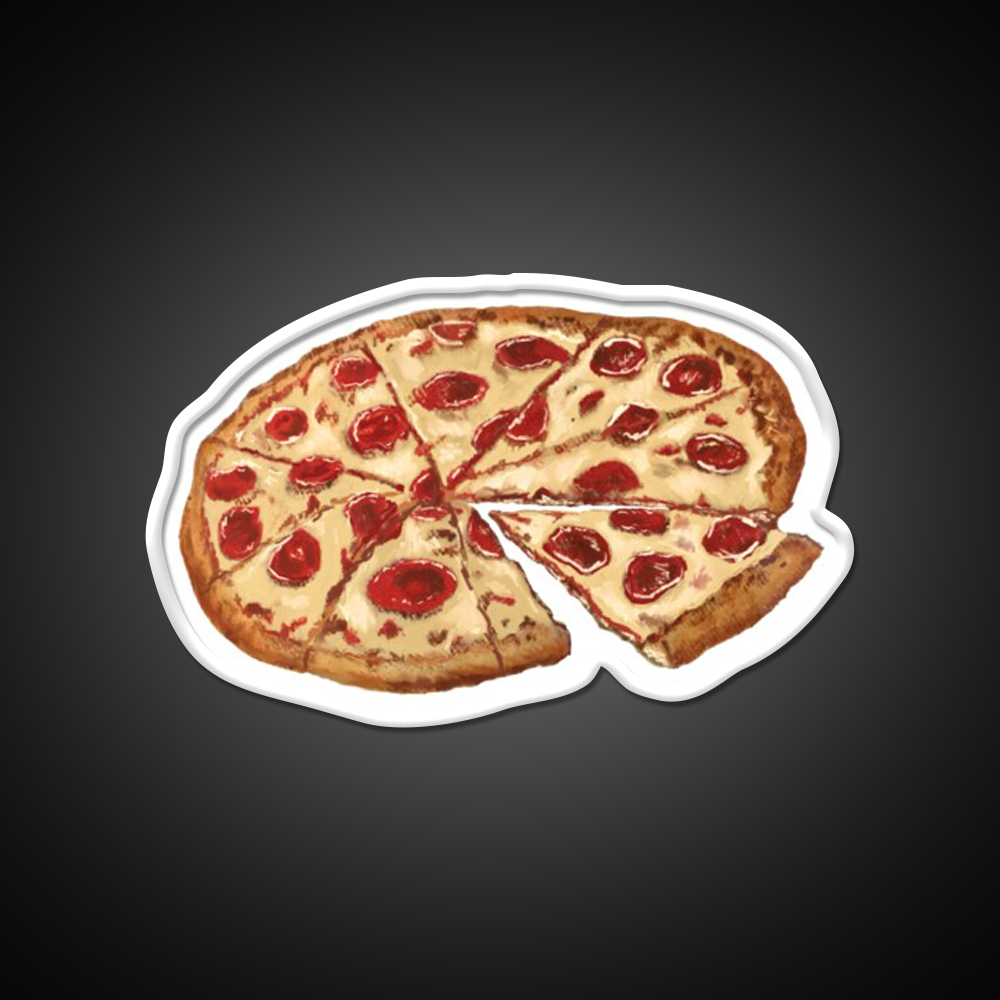 A Pepperoni Cheese Pizza Fast Food Led Neon Sign For Burger Place Rgb Color