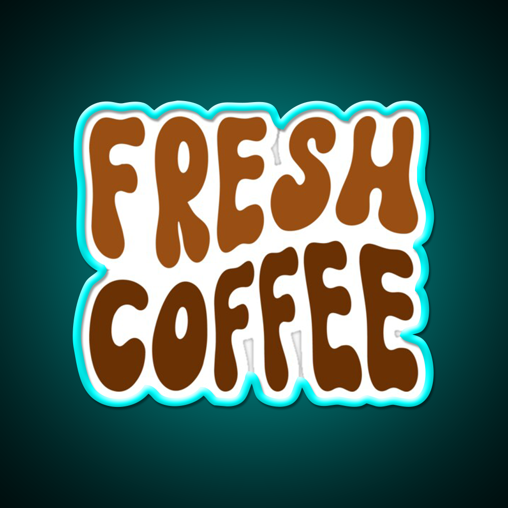 A Sip Of Fresh Coffee Cafe Led Neon Sign Espresso Bar Art Rgb Color