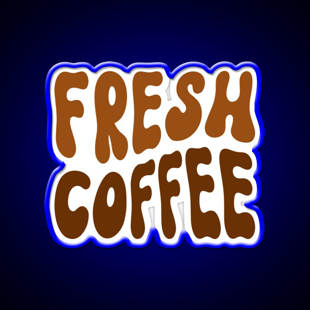 A Sip Of Fresh Coffee Cafe Led Neon Sign Espresso Bar Art Rgb Color