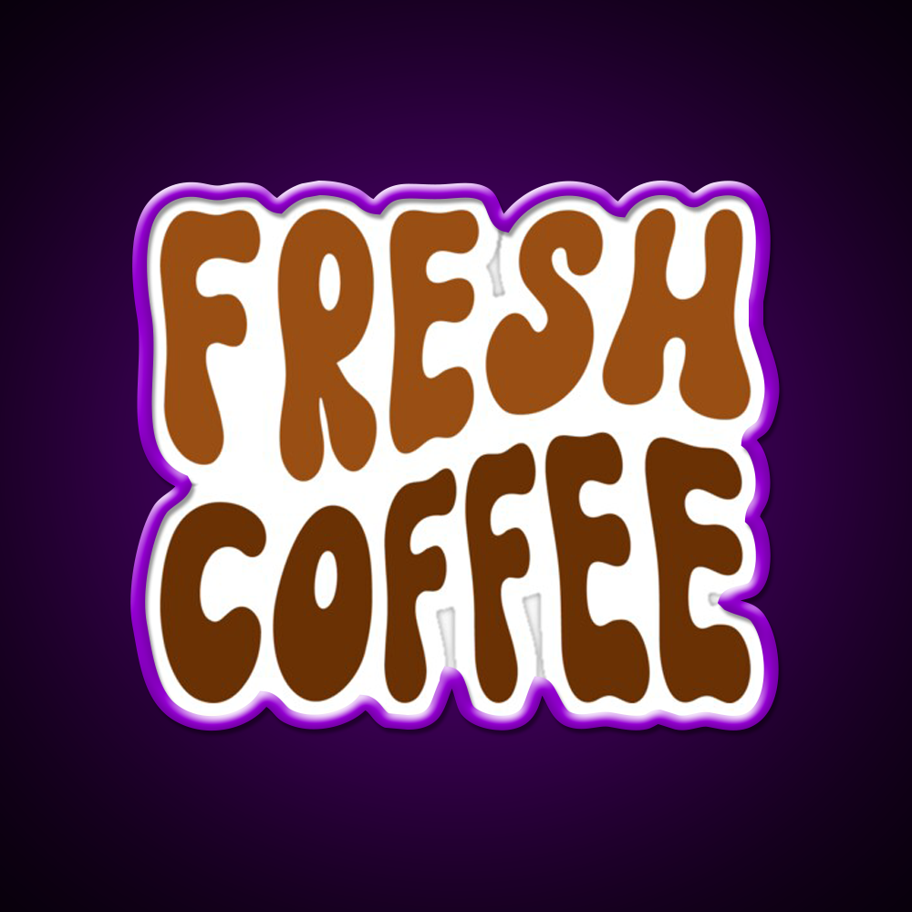 A Sip Of Fresh Coffee Cafe Led Neon Sign Espresso Bar Art Rgb Color