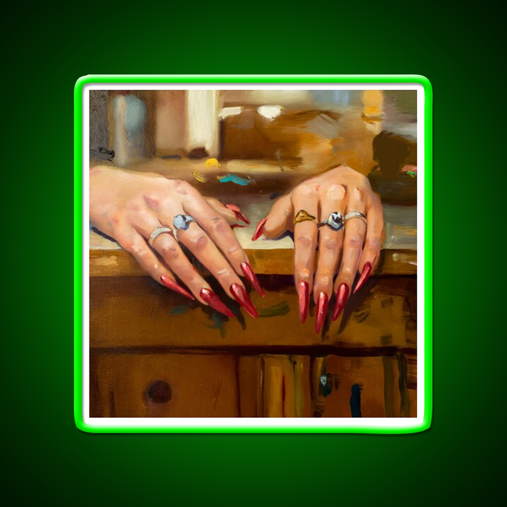 A Study Of A Womans Hands Nail Salon Led Neon Sign Rgb Color