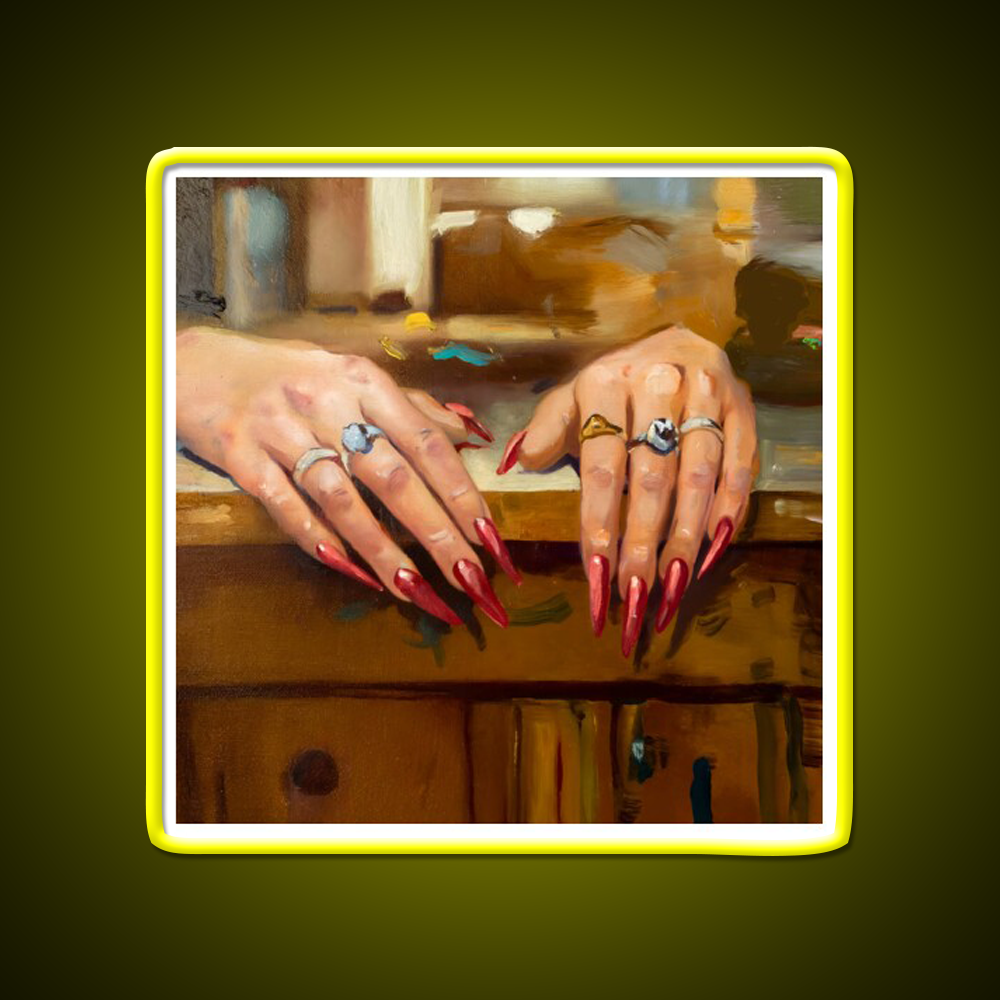 A Study Of A Womans Hands Nail Salon Led Neon Sign Rgb Color