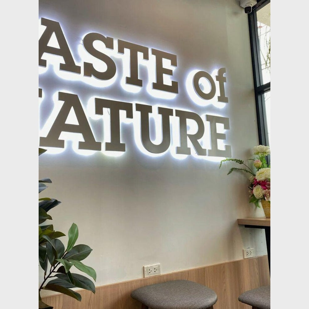 A Taste Of Nature 3D Backlit Channel Letters Led Light Sign