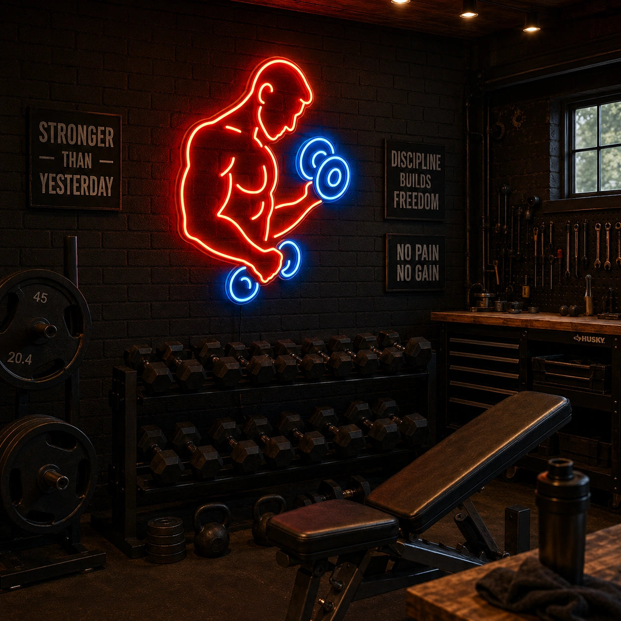 A That Is LED Neon Sign Gym Neon Sign - 03 Real Lifestyle Scene