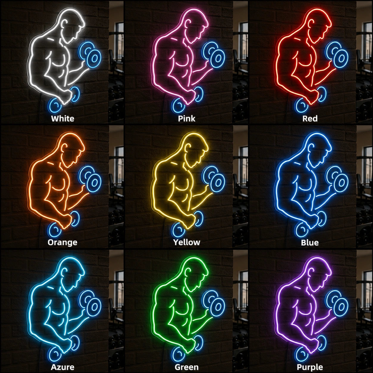 A That Is LED Neon Sign Gym Neon Sign - 05 Color Grid