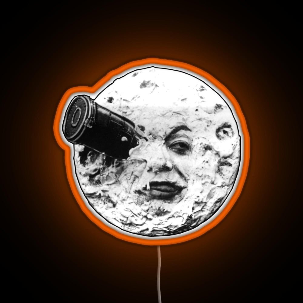 A Trip to the Moon Le Voyage Dans La Lune face only RGB neon sign - Shineneon