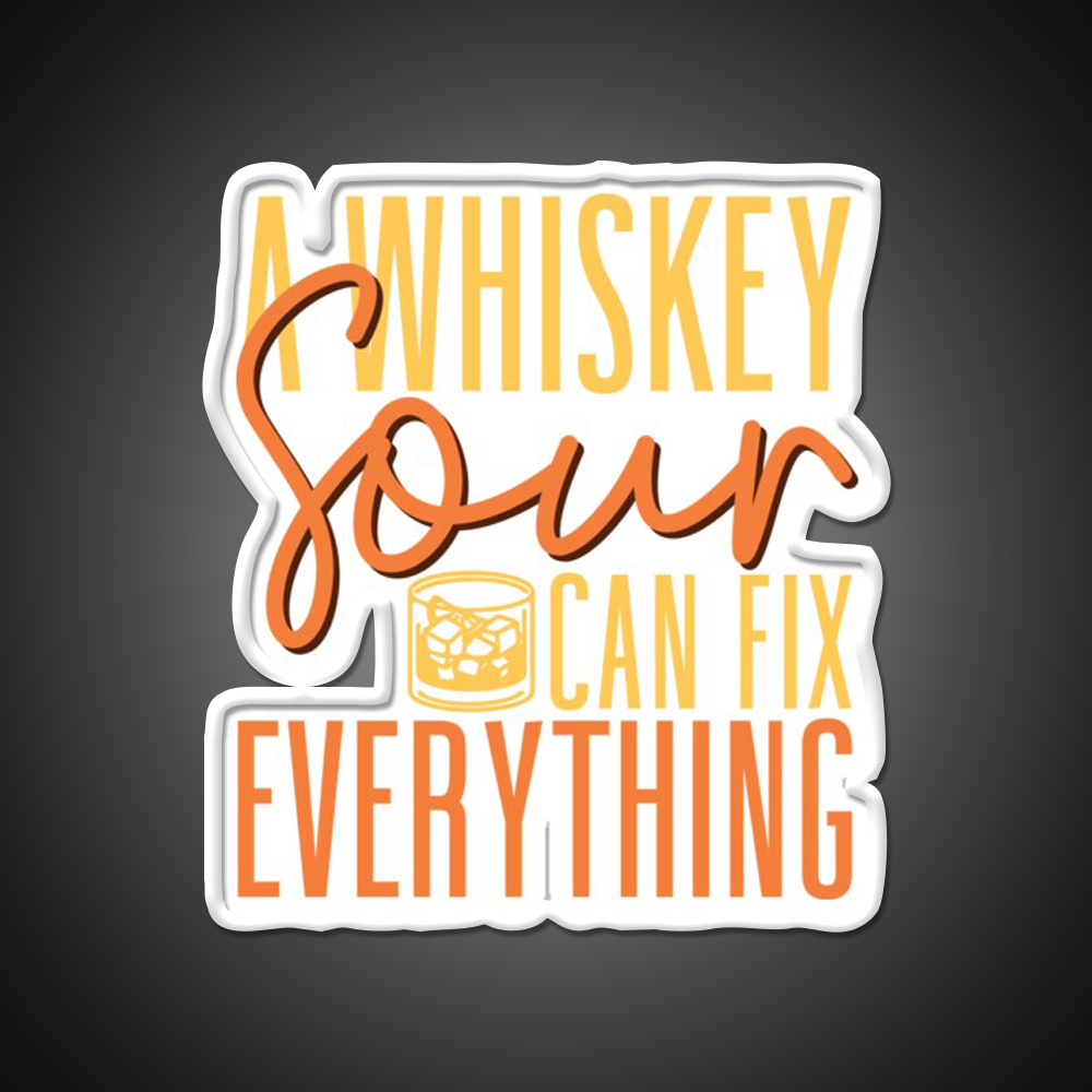 A Whiskey Sour Can Fix Everything Bartender Bar Decor Led Neon Sign Rgb Color - LED neon sign view 11