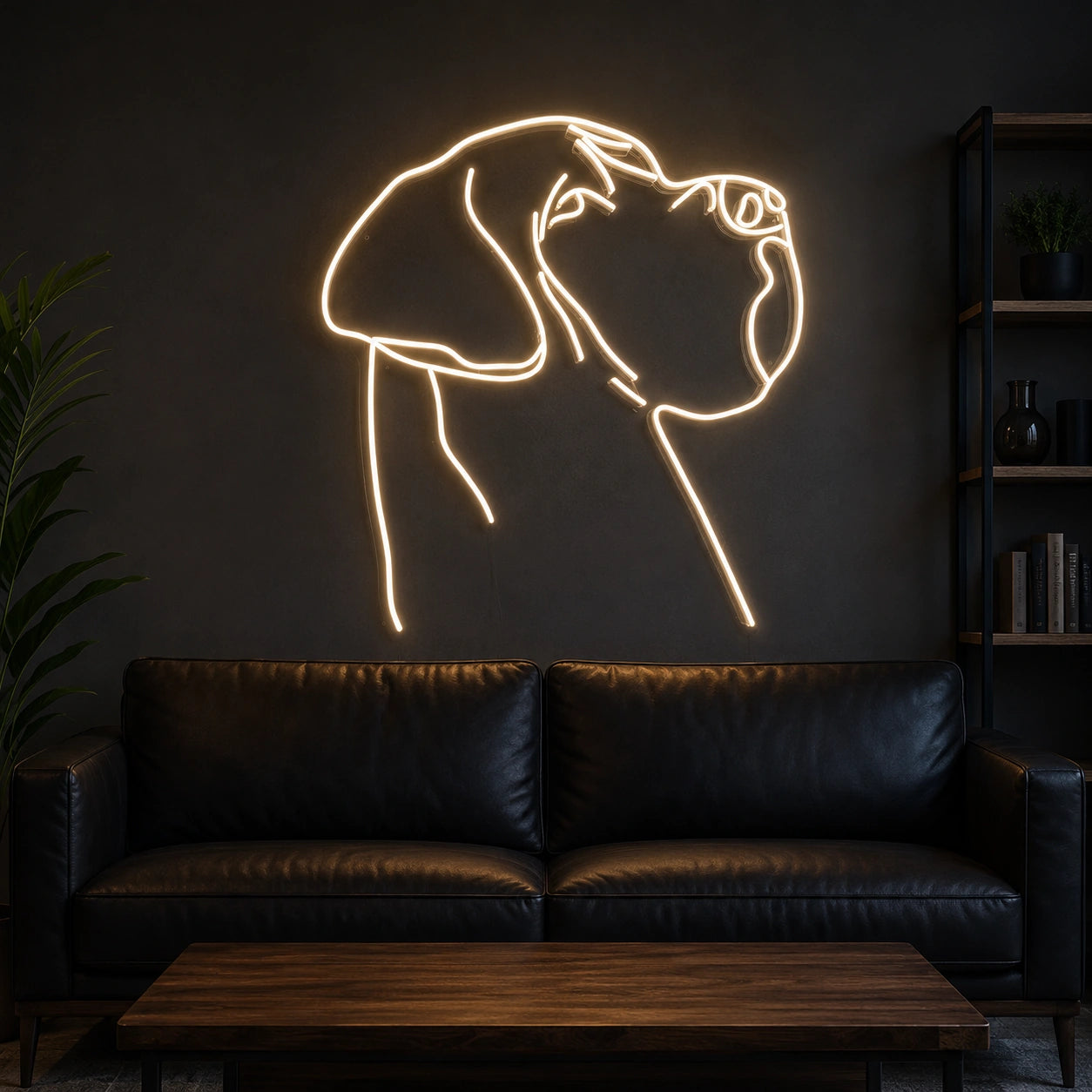 A With A LED Neon Sign Dog Neon Sign - 04 Size Image