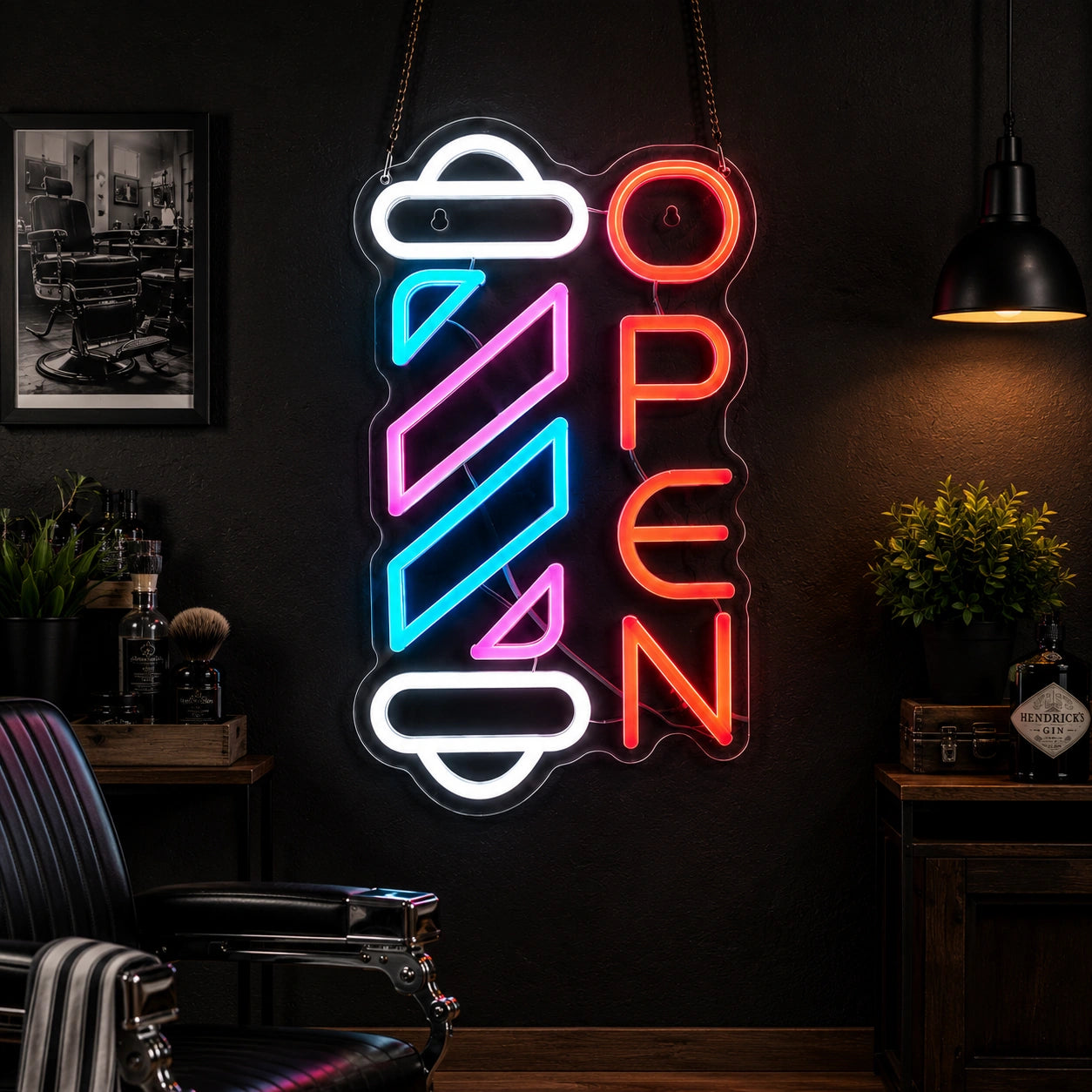 A With The LED Neon Sign - 04 Size Image