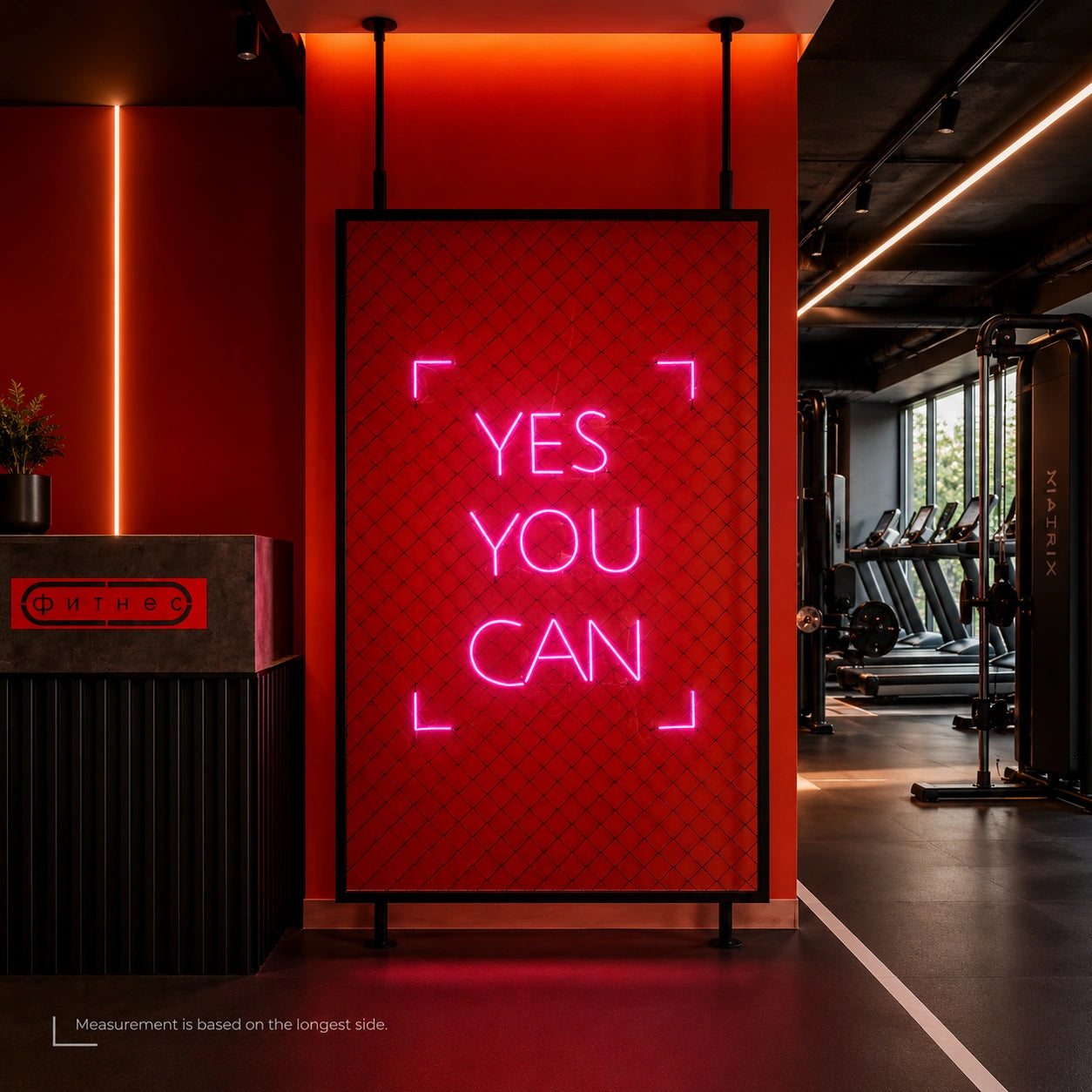 A With The LED Neon Sign Gym Neon Sign - 04 Size Image