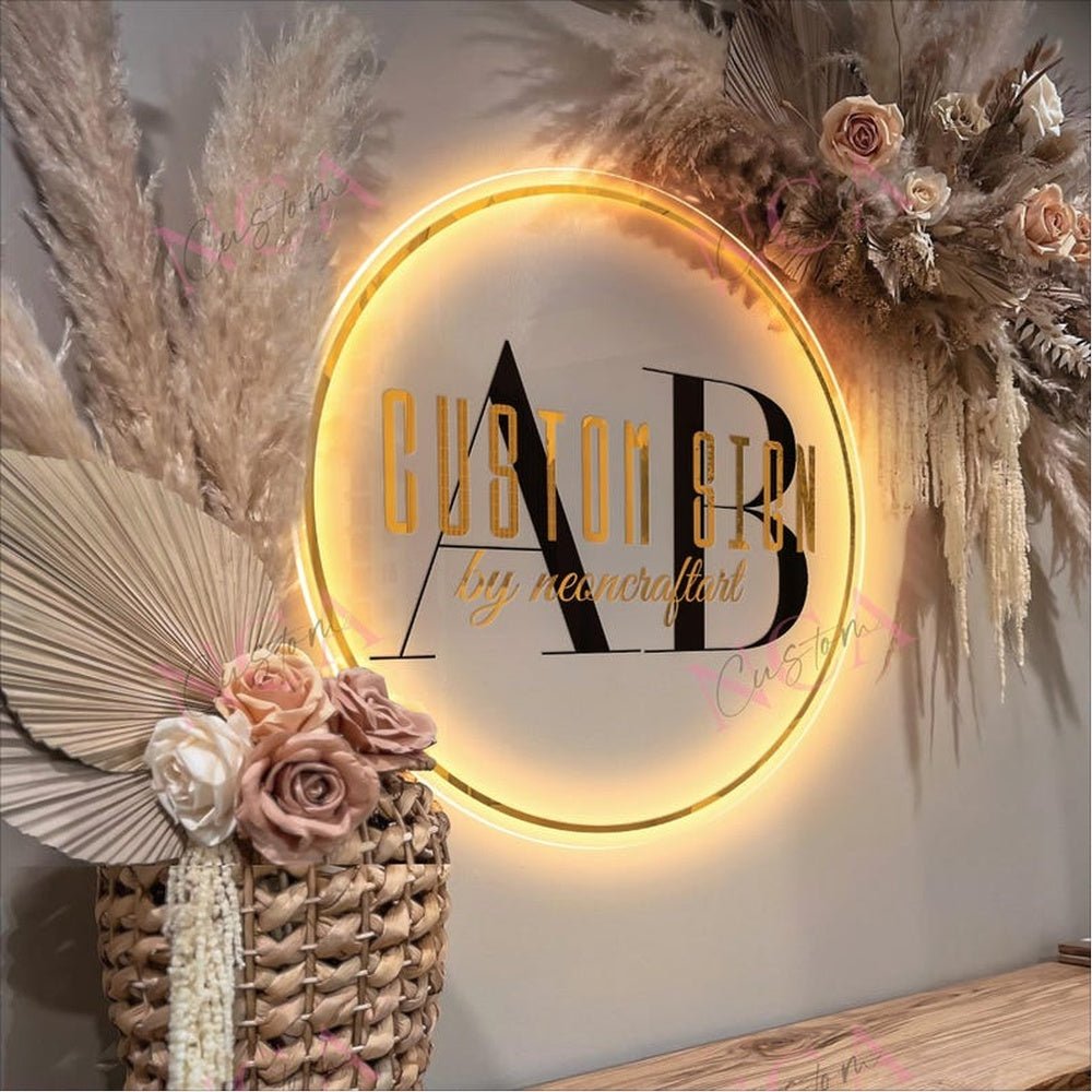 Ab Custom Sign Acrylic Business Logo Sign - Shineneon