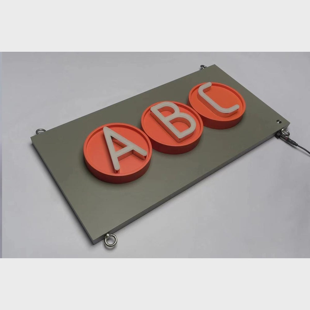 Abc With Panel 3D Frontlit Channel Letters Led Light Sign