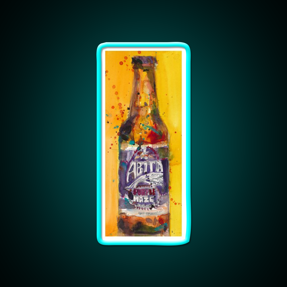 Abita Purple Haze Brewing Co Beer Bar Decor Led Neon Sign Rgb Color - Size and dimension reference