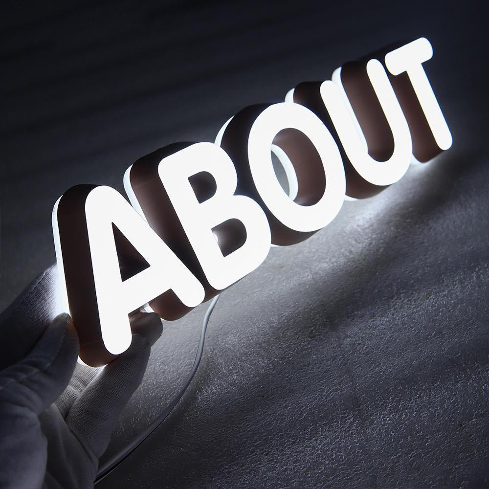 About 3D Front And Back Lit Letters Metal Led Sign - Shineneon