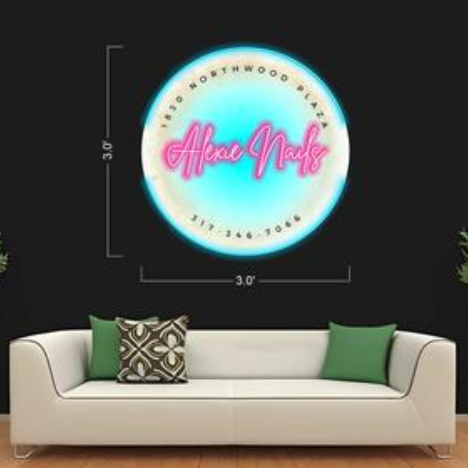 About Now Blue Pink Led Neon Sign For Living Room Indoor Decor | Shineneon