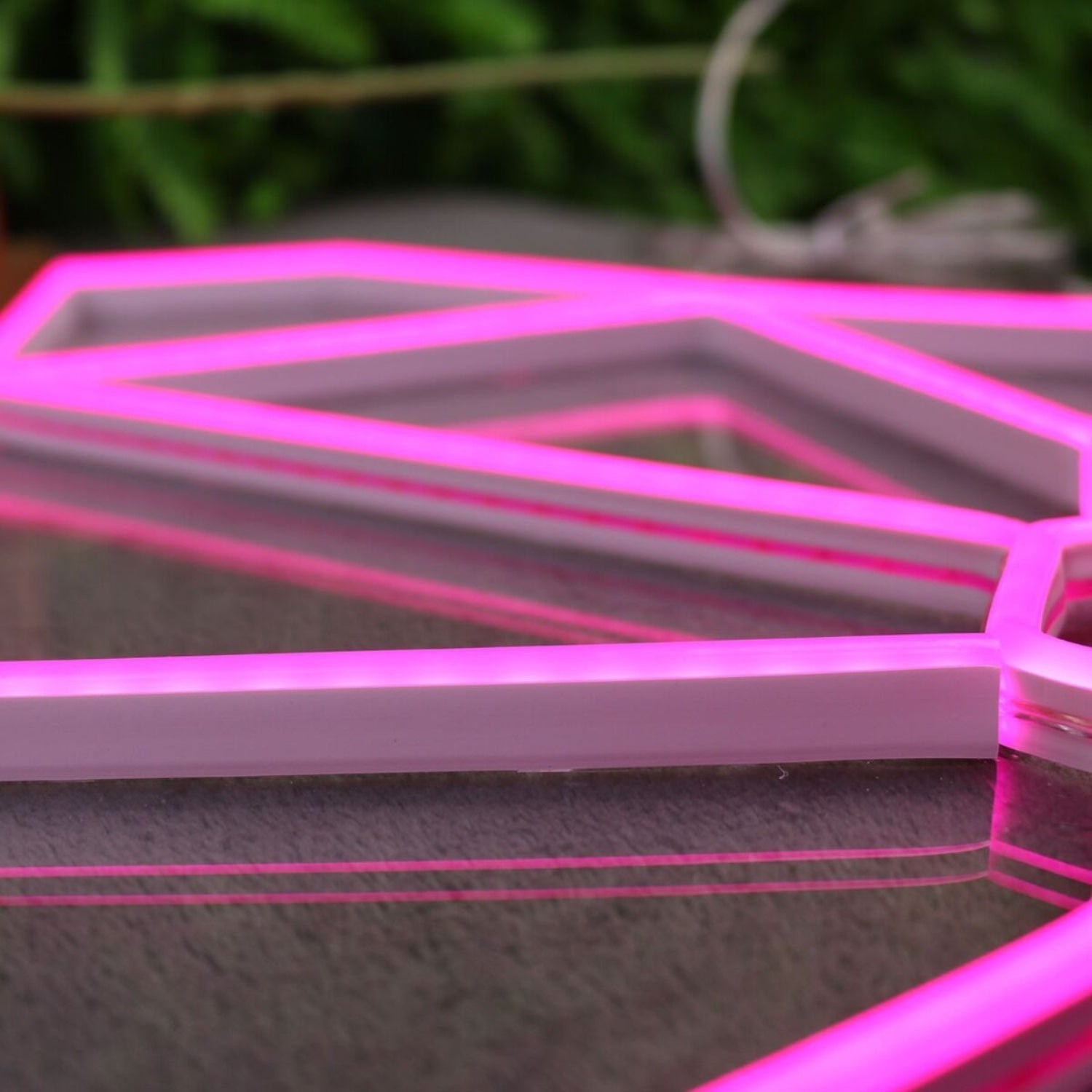 Abstract Cat Head Pink Led Neon Sign - Shineneon