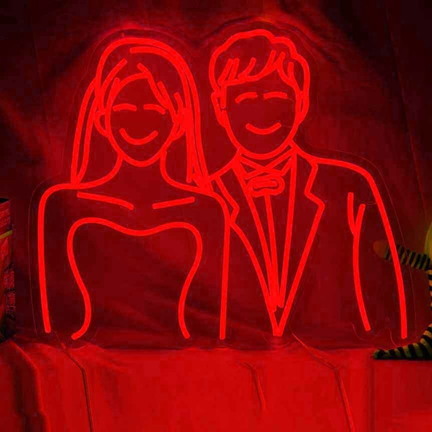 Abstract Couple Wedding Neon Sign For Wall Decor | Shineneon