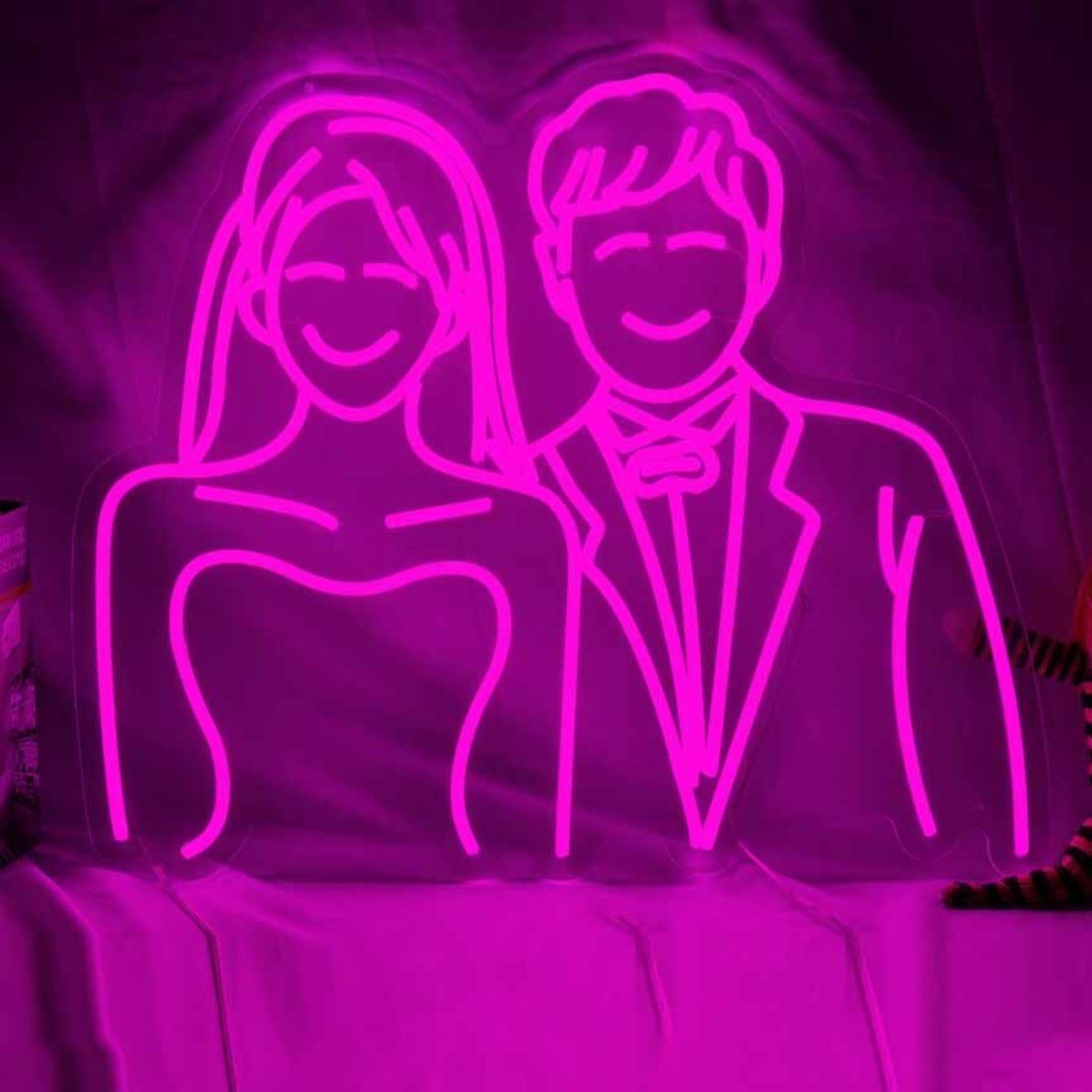 Abstract Couple Wedding Neon Sign For Wall Decor | Shineneon