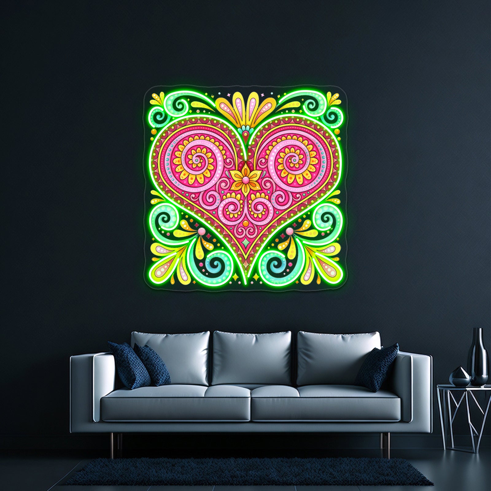 Abstract Heart Art By Thaneeya Mcardle Wall Artwork Neon Signs | Shineneon