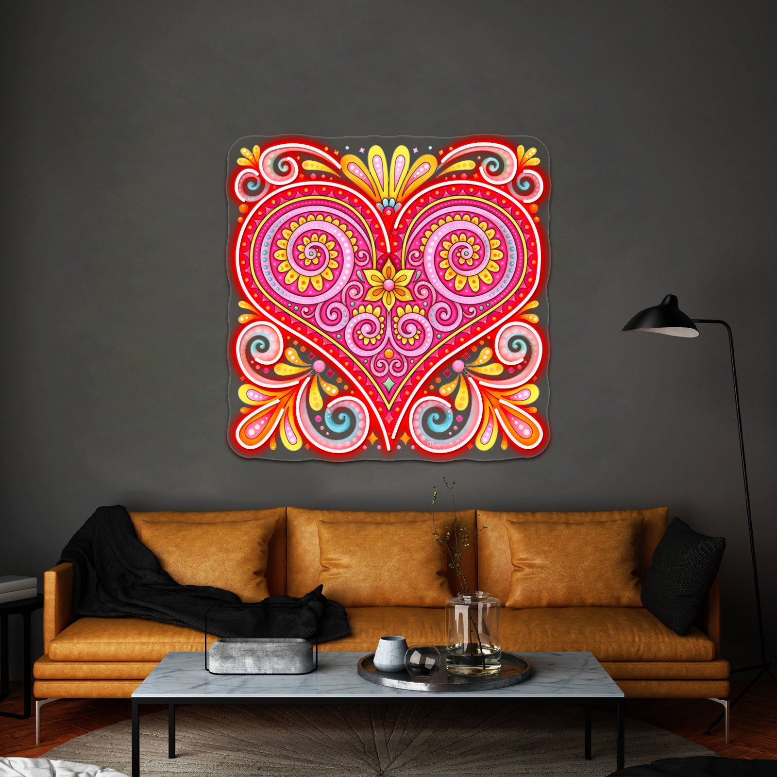 Abstract Heart Art By Thaneeya Mcardle Wall Artwork Neon Signs | Shineneon