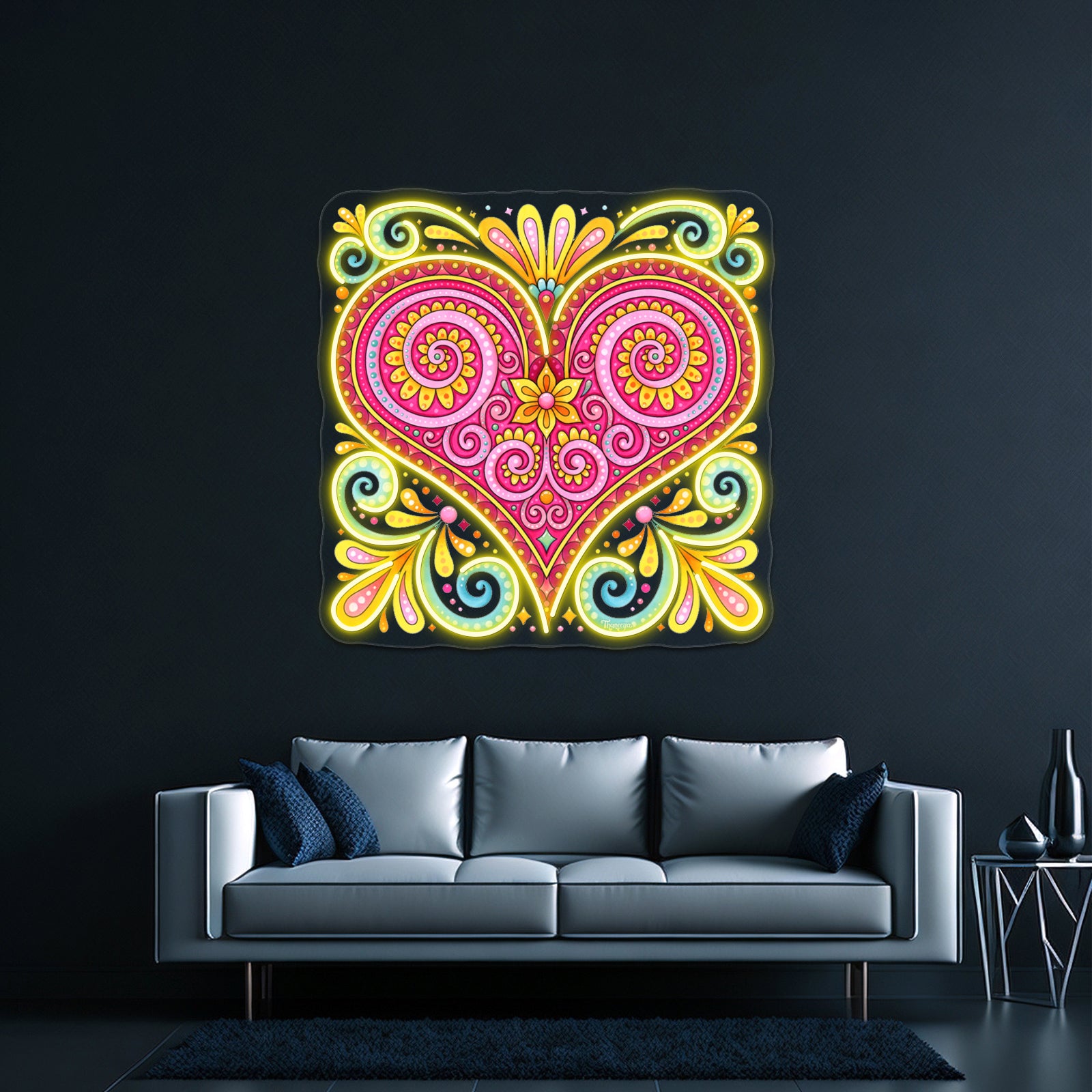 Abstract Heart Art By Thaneeya Mcardle Wall Artwork Neon Signs | Shineneon