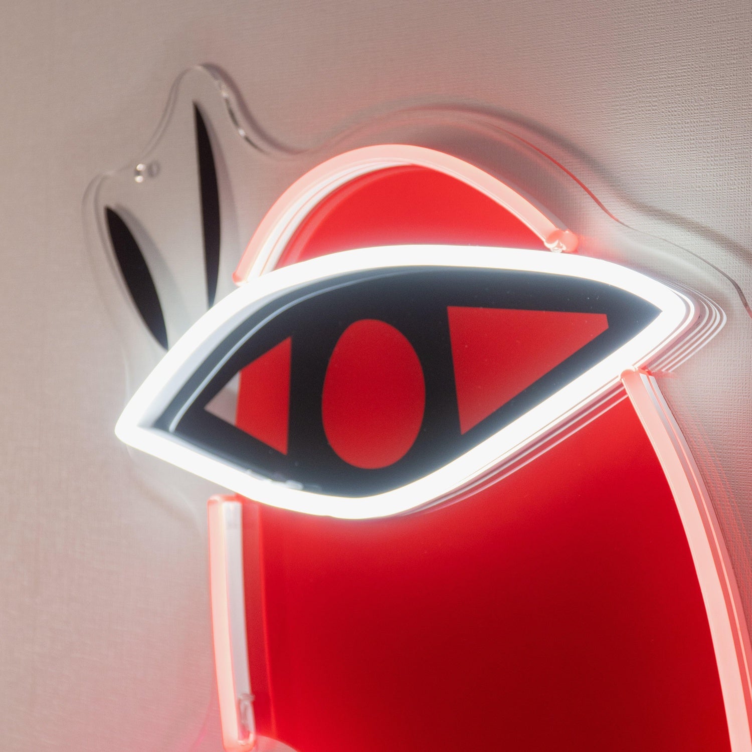 Abstract Hearts Facial Art Uv Printed Led Neon Sign For Indoor Decor | Shineneon