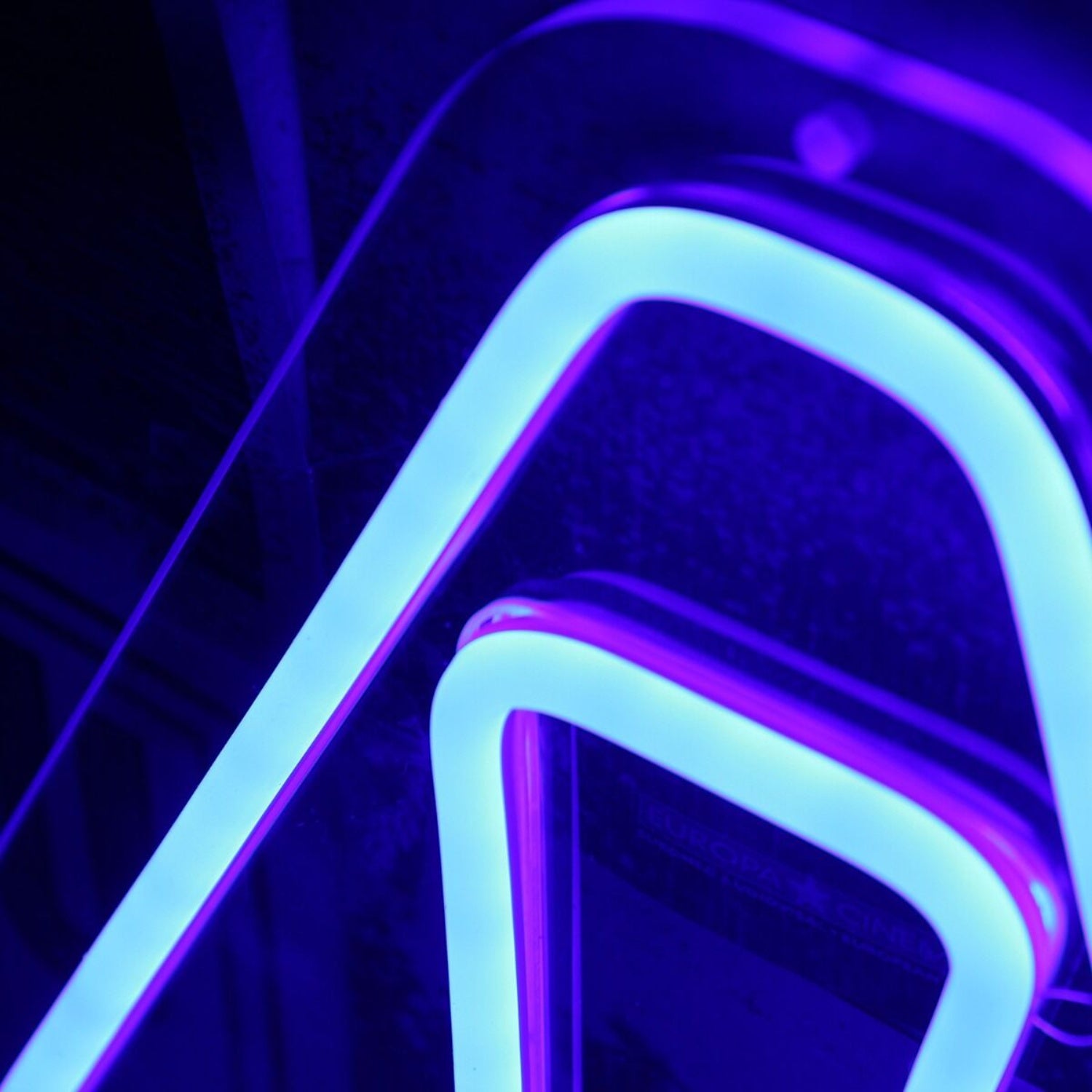 Abstract Letter A Shape Blue Neon Sign | Shineneon