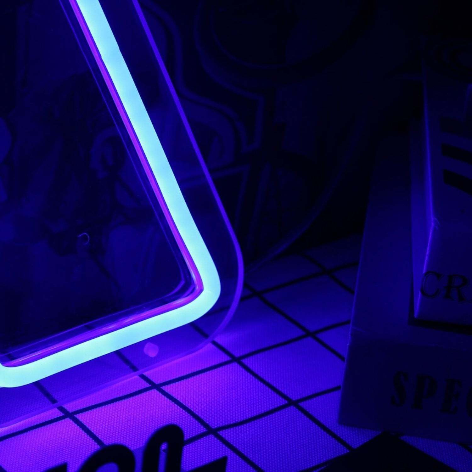 Abstract Letter A Shape Blue Neon Sign | Shineneon