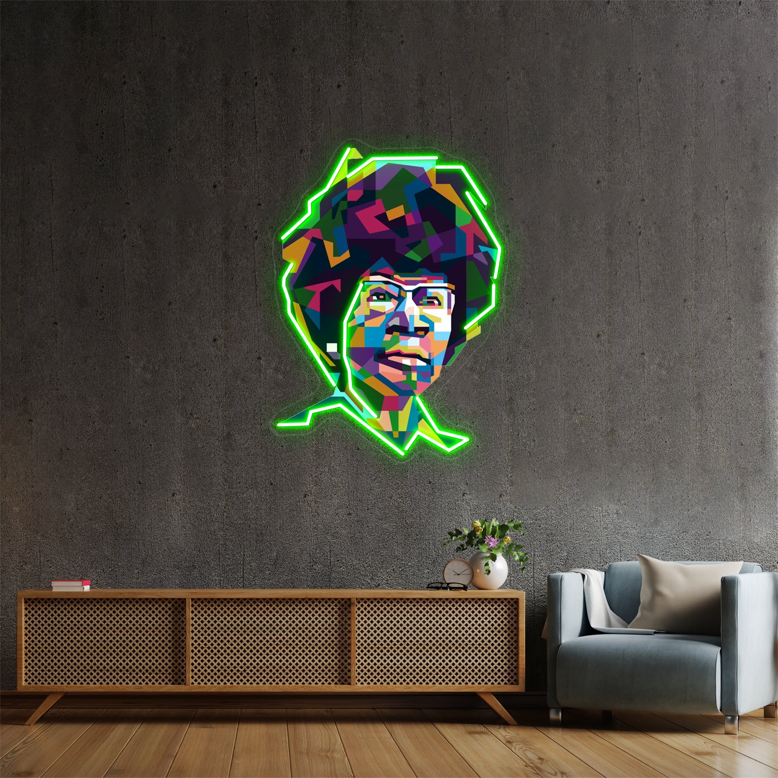 Abstract Pop Art Shirley Chisholm Wall Artwork Neon Signs | Shineneon