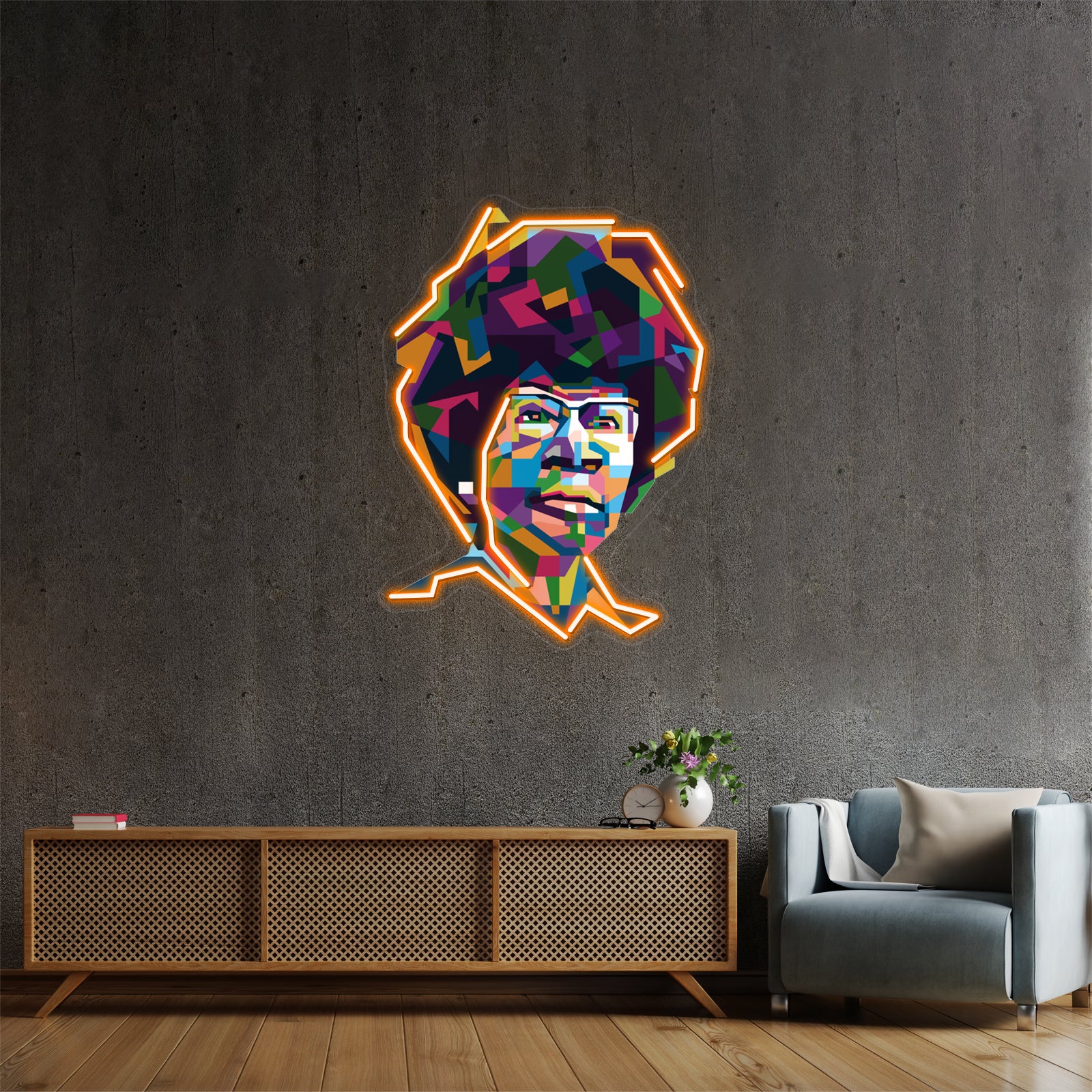 Abstract Pop Art Shirley Chisholm Wall Artwork Neon Signs | Shineneon