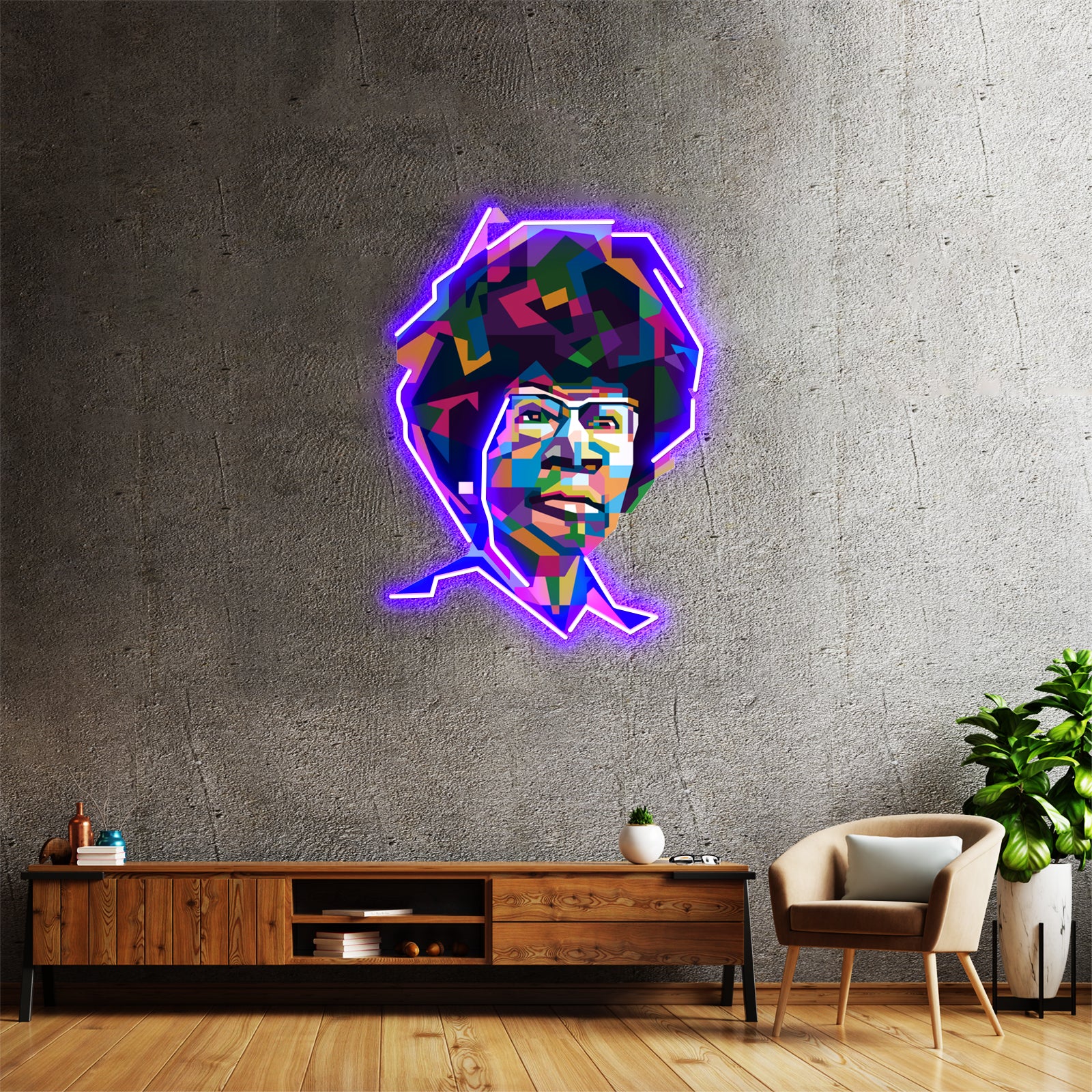 Abstract Pop Art Shirley Chisholm Wall Artwork Neon Signs | Shineneon
