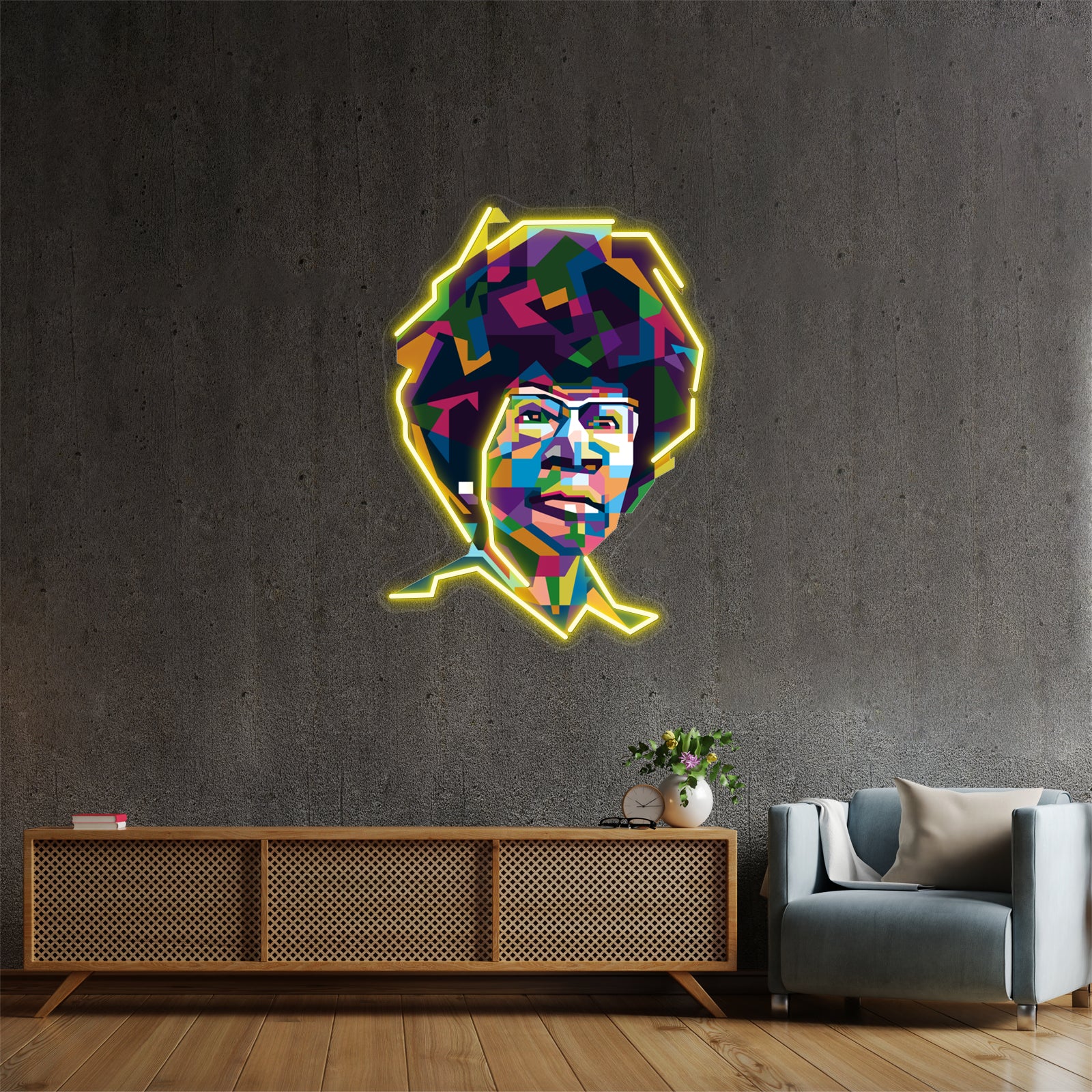 Abstract Pop Art Shirley Chisholm Wall Artwork Neon Signs | Shineneon