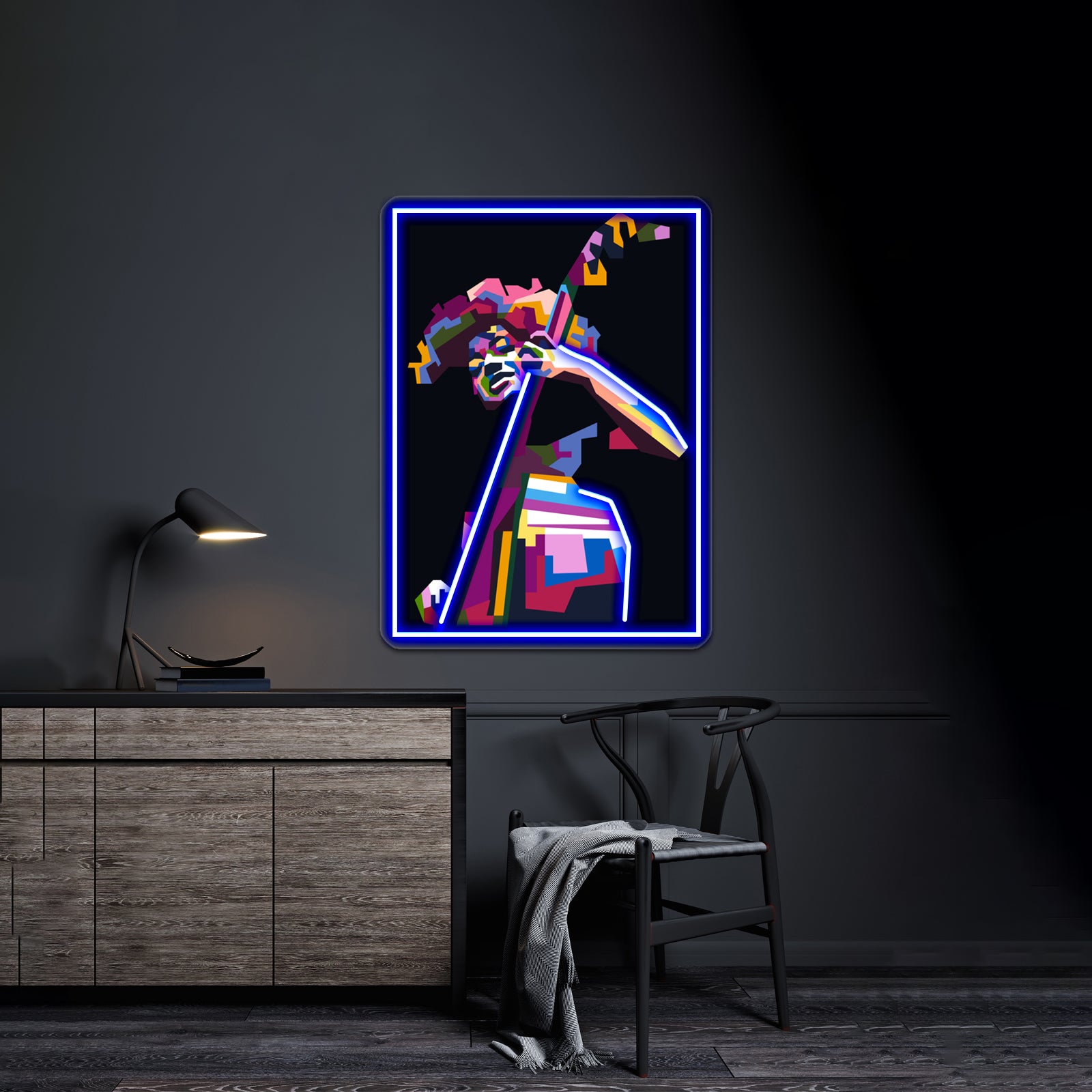 Abstract Popart Esperanza Spalding Wall Artwork Neon Signs | Shineneon