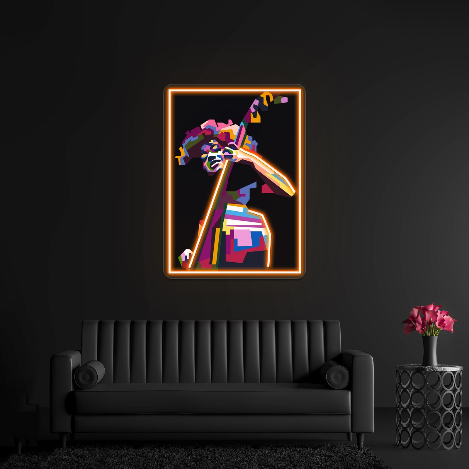 Abstract Popart Esperanza Spalding Wall Artwork Neon Signs | Shineneon