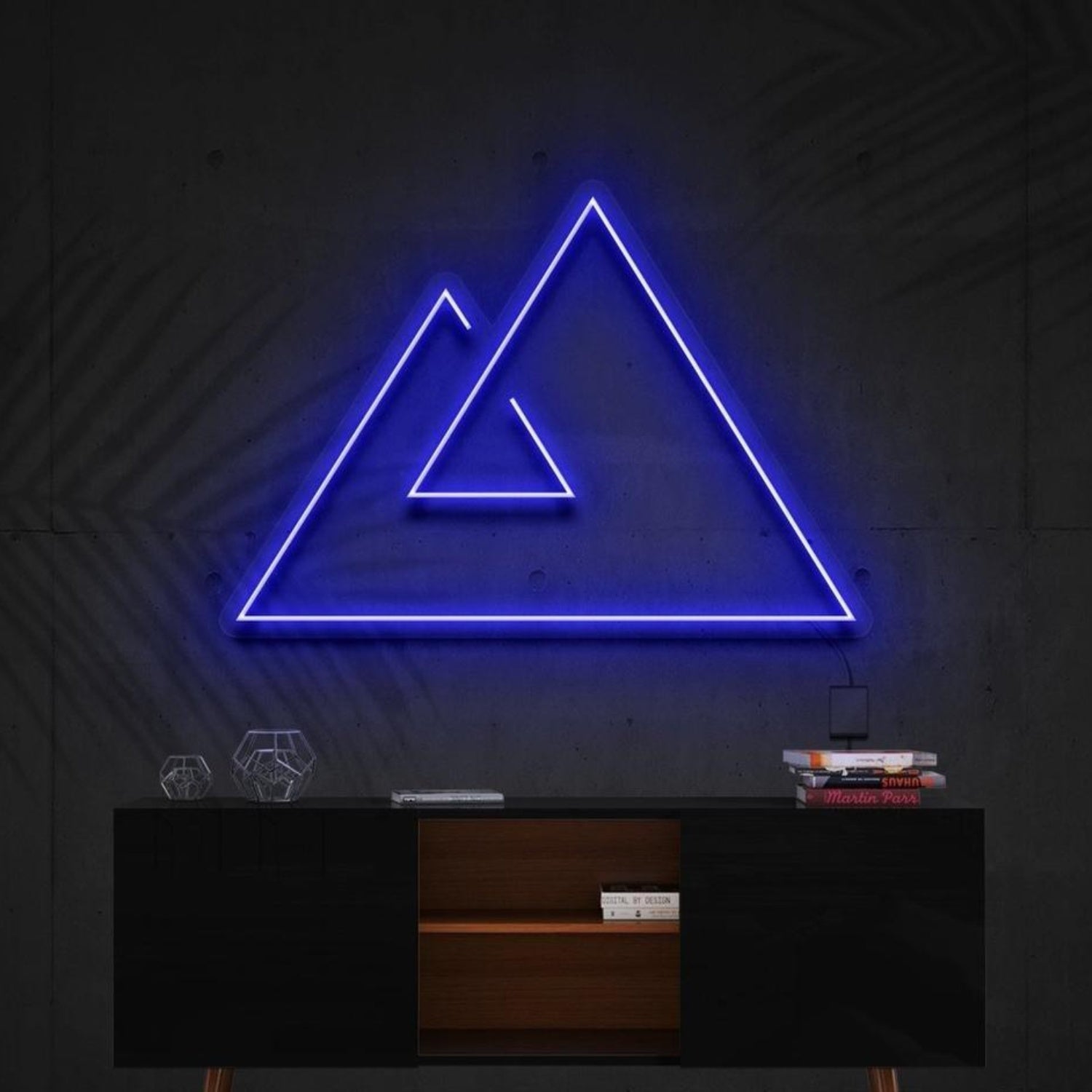 Abstract Purple Geometric Triangles Led Neon Sign For Modern Home Decor | Shineneon