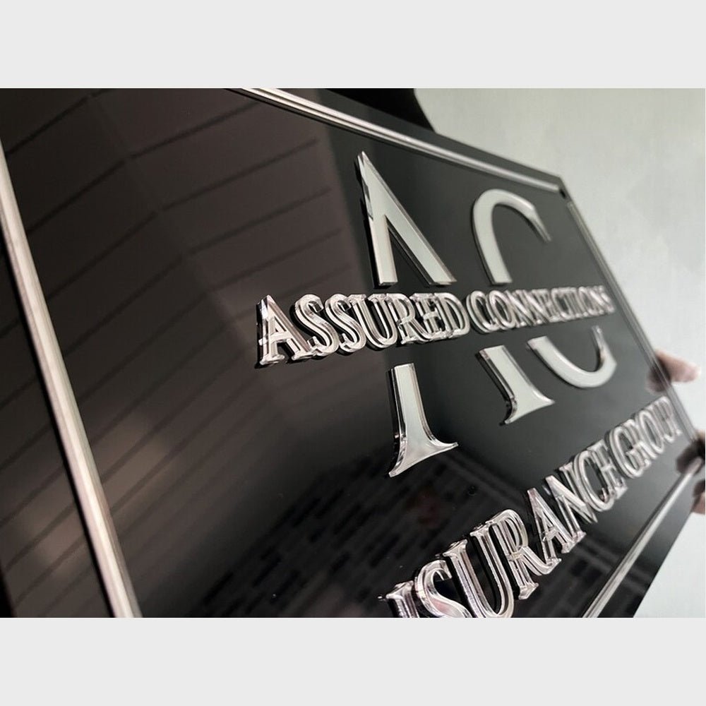 Ac Insurance Group Acrylic Business Logo Sign - Shineneon