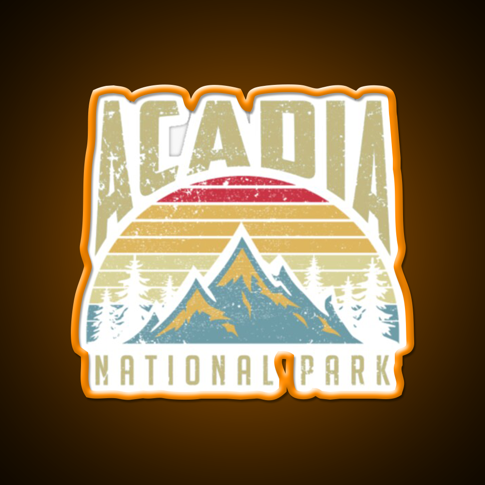 Acadia National Park Cafe Led Neon Sign Espresso Bar Art Rgb Color