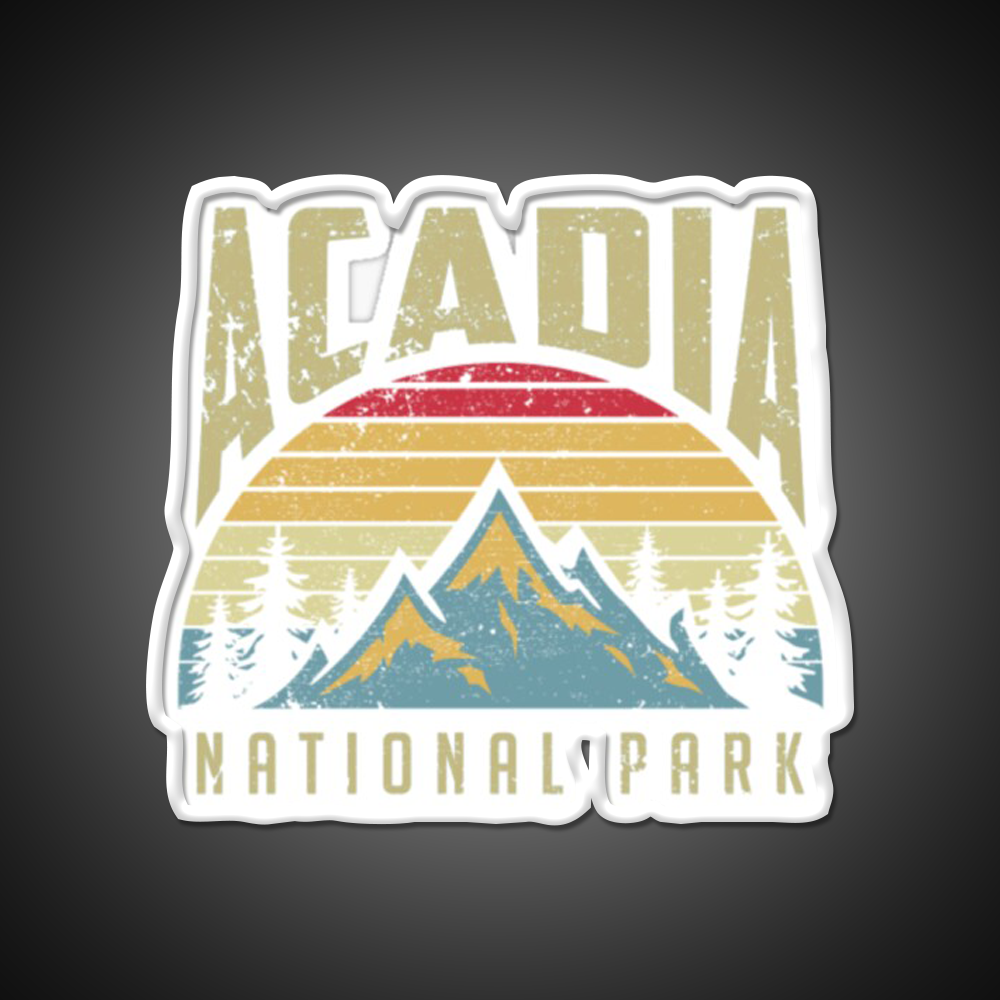 Acadia National Park Cafe Led Neon Sign Espresso Bar Art Rgb Color