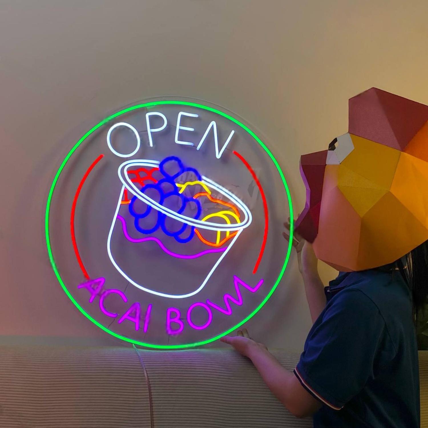 Acai Bowl Open Led Neon Sign Food Led Neon Sign | Shineneon