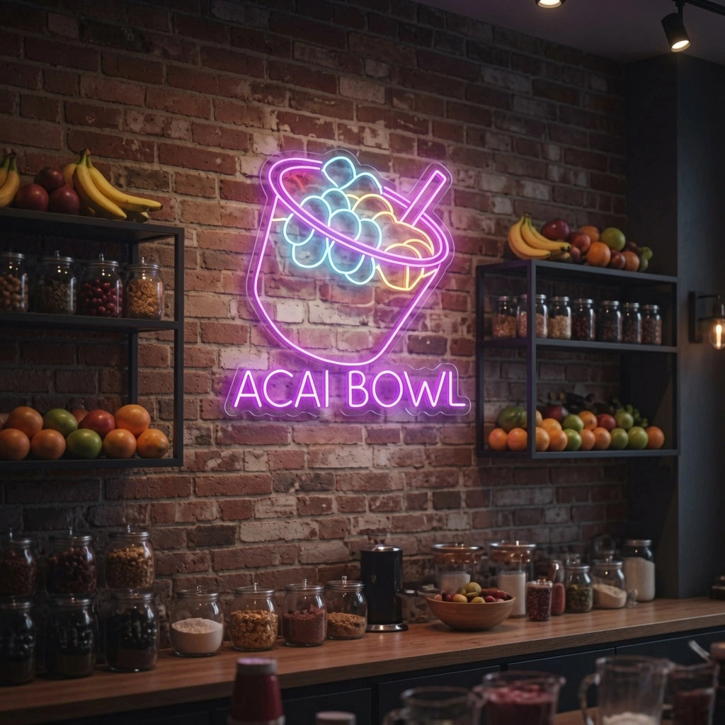 Acai Bowl Wall Decor LED Neon Sign - 01 Original Product Image