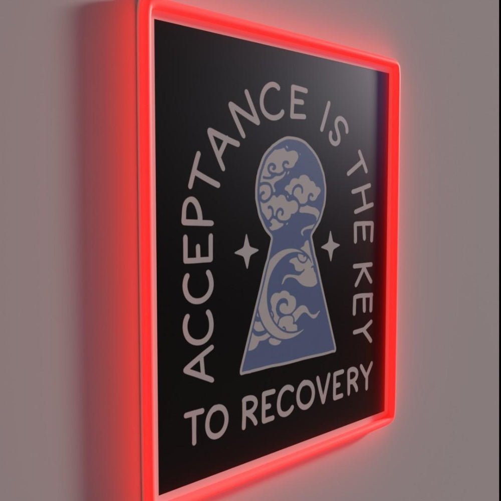 Acceptance Is Key Aa Na Recovery Rgb Led Neon Sign - Shineneon