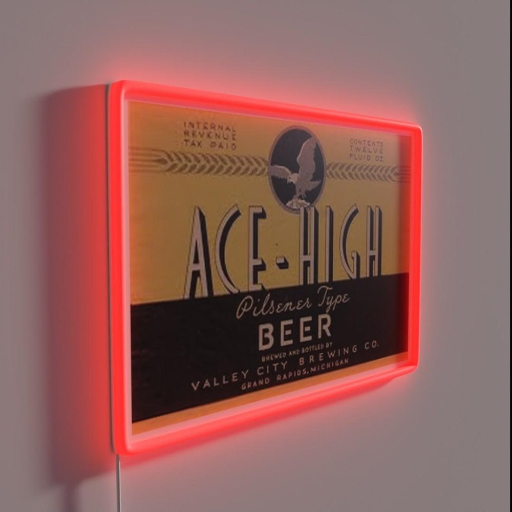 Ace High Beer Distressed Rgb Led Neon Sign - Shineneon
