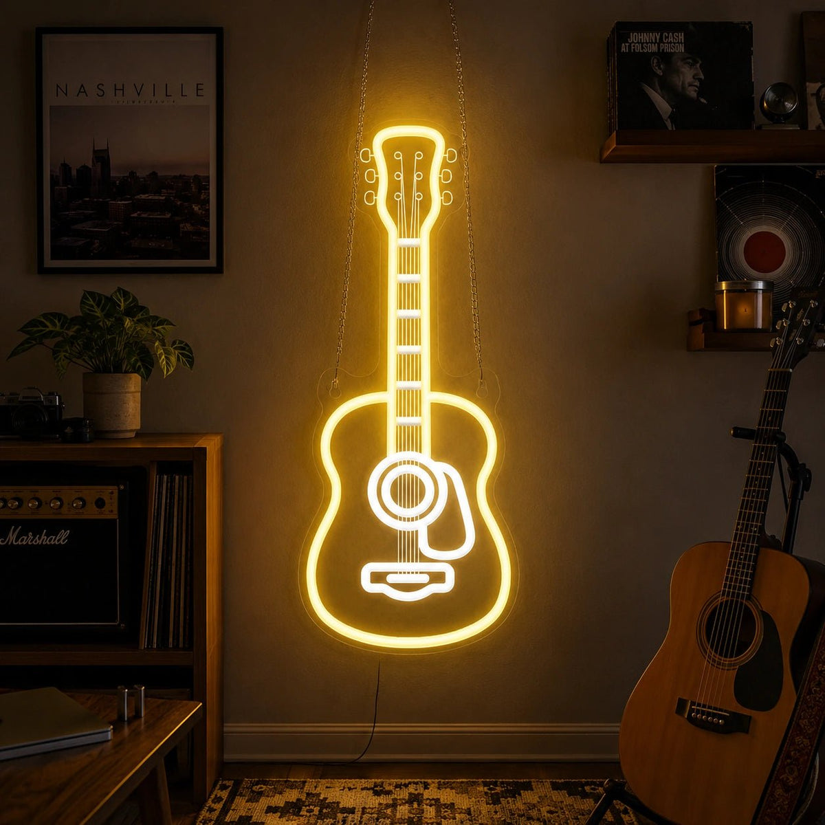 Acoustic Guitar LED Neon Sign - Shineneon