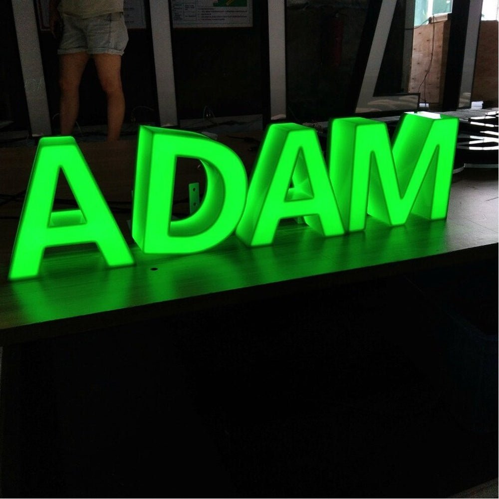 Adam 3D Frontlit And Backlit Channel Letter Led Light Sign - Shineneon