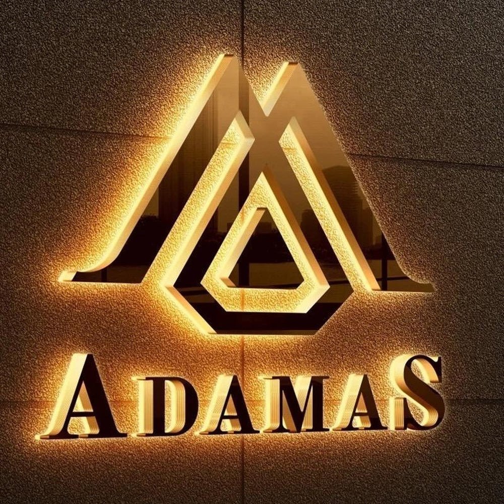 Adamas 3D Backlit Letters Aluminum Metal Led Sign - Shineneon