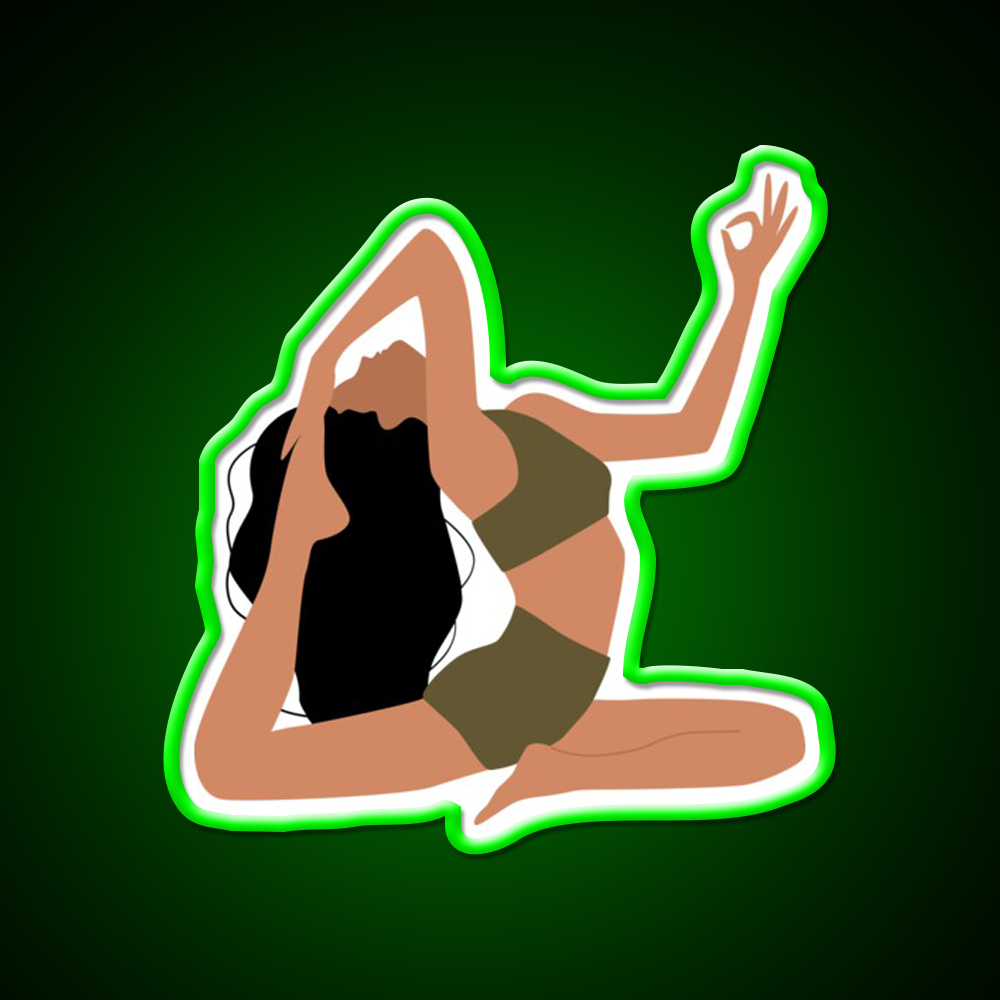 Addicted To Yoga Led Neon Sign For Wellness Space Rgb Color