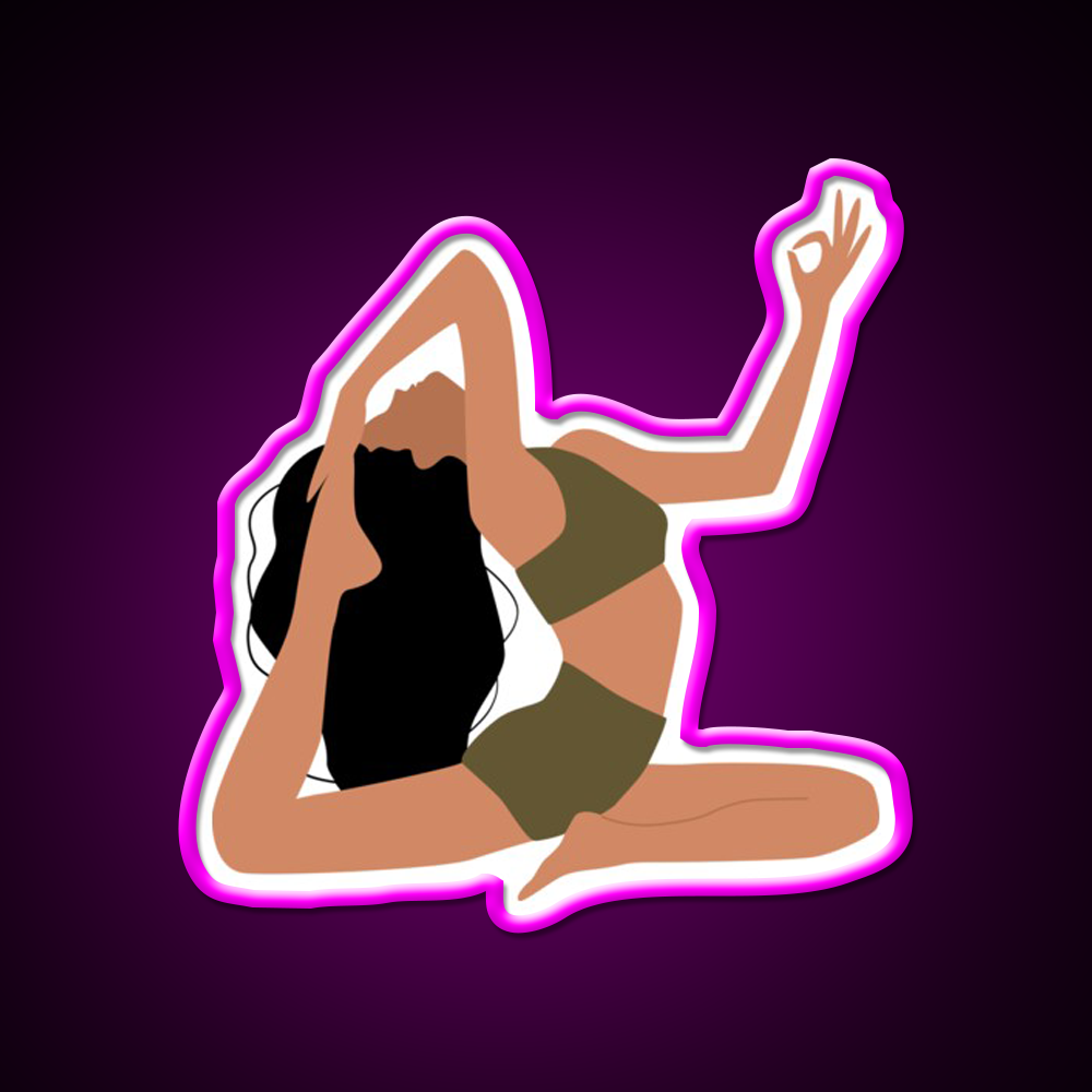 Addicted To Yoga Led Neon Sign For Wellness Space Rgb Color